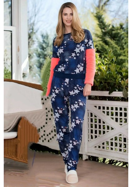 2'li Viskon Polar Kadın Pijama Takımı