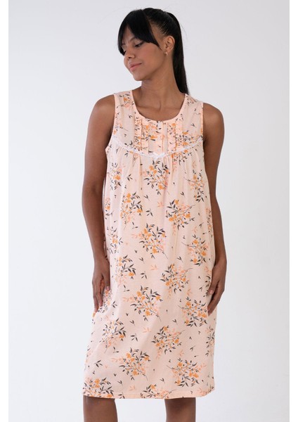 Kadın Sıfır Kol Somon Gecelik C3T9N3O161