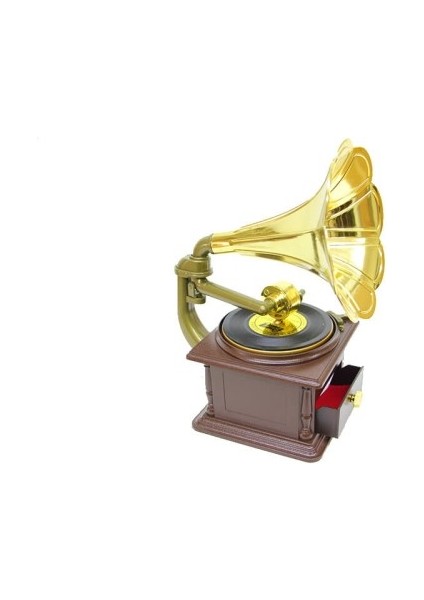 Kurmalı Gramofon Müzik Kutusu