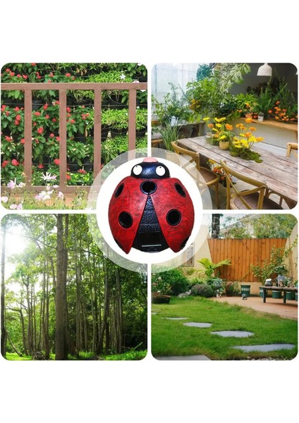 Solar Ladybug Bahçe Dekoru Dış Mekan Işıkları Su Geçirmez LED Bahçe Veranda Peyzaj A (Yurt Dışından)
