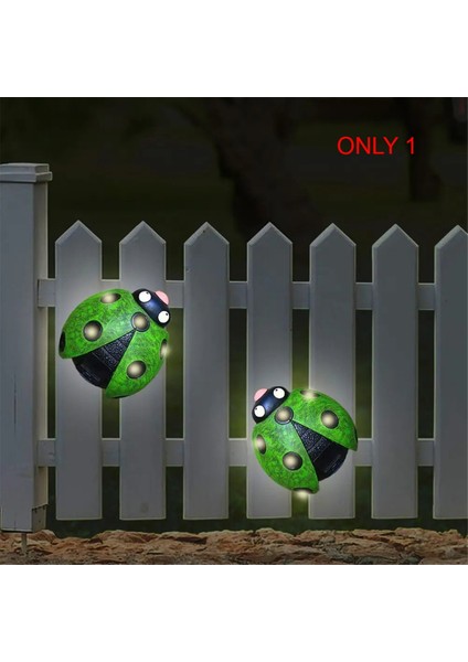 Solar Ladybug Bahçe Dekoru Dış Mekan Işıkları Su Geçirmez LED Bahçe Veranda Peyzaj A (Yurt Dışından)