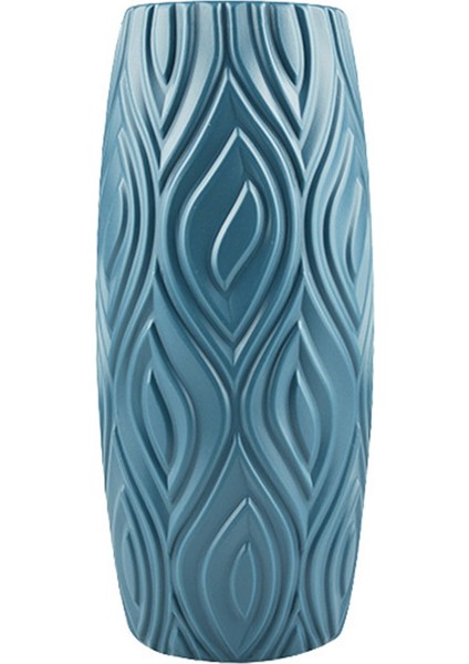 Nordic Vase Islak Çiçekli Saksı Çağdaş Sağlam ve Cilalı, Dokusu Bakımı Kolay, Mavi (Yurt Dışından)