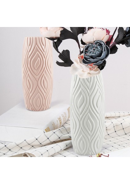 Nordic Vase Islak Çiçekli Saksı Çağdaş Sağlam ve Cilalı, Dokusu Bakımı Kolay, Mavi (Yurt Dışından)