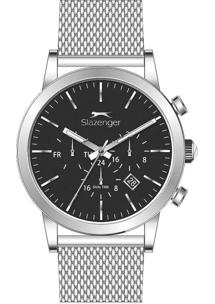 SL.09.2460.2.02 Quartz Çelik Hasır Gri 45 mm Erkek Kol Saati