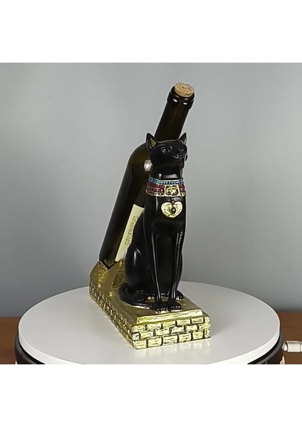 Reçine Mısır Kedi Tanrı Köpek Heykelleri Hayvan Şişe Tutucu Tanrıça Dekoratif Heykel Heykeller Şarap Rafı (Yurt Dışından)