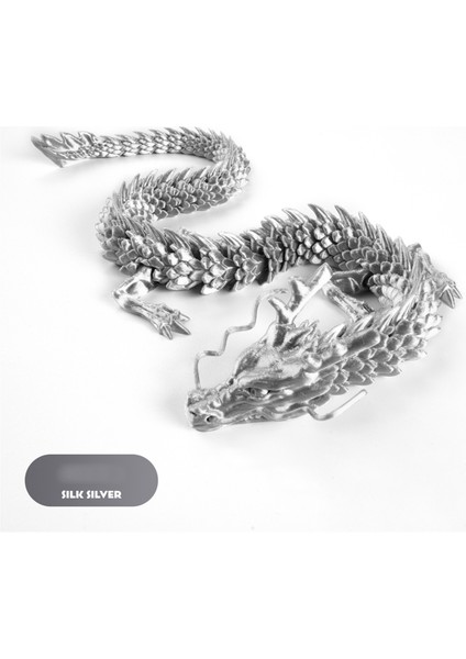 60CM 3D Baskılı Ejderha Çin Süsleri Eklemli Balık Tankı Peyzaj Dekorasyonu,f (Yurt Dışından)