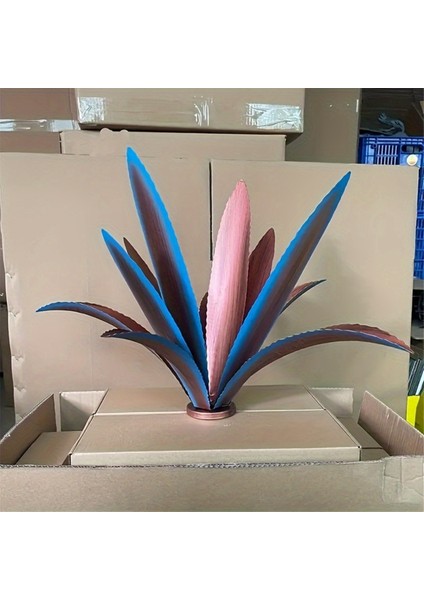 Tequila Rustik Heykel, Kendin Yap Metal Agave Bitkisi, Bahçe Bahçe Sanat Dekorasyonu Heykel Ev Dekoru, Iç ve Dış Mekan C (Yurt Dışından)