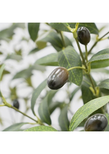 Yapay Zeytin Ağacı Sahte Bitki Devrilme Önleyici Koruma Düşük Bakımlı Ev Ağacı, Sahte Yeşil Saksı (Yurt Dışından)