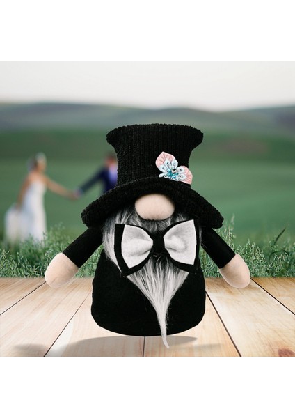 Gelin Damat Cüce Düğün Çift Isveç Nisse Cüce Mutfak Çiftlik Evi Katmanlı Tepsi Süslemeleri, A (Yurt Dışından)