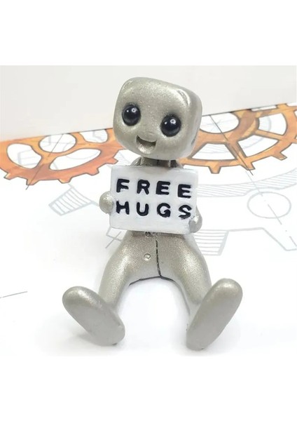 Zihinsel Sağlığınız Önemlidir Robot Figür Reçine Sanat Oyuncağı Kawaii Masa Arkadaşı C (Yurt Dışından)