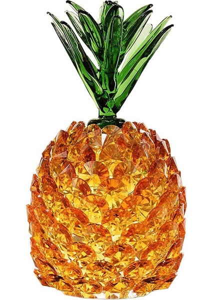 3D Kesim Kristal Ananas Süsü El Yapımı Heykel Koleksiyon Dekoratif Kağıt Ağırlığı Heykeli Ofis Masaüstü Dekor-A (Yurt Dışından)