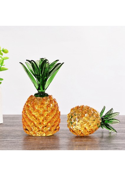 3D Kesim Kristal Ananas Süsü El Yapımı Heykel Koleksiyon Dekoratif Kağıt Ağırlığı Heykeli Ofis Masaüstü Dekor-A (Yurt Dışından) modelleri