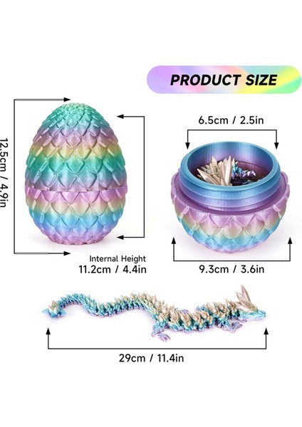 3D Baskılı Ejderha Yumurtası, Kristal Oyuncaklar, Yumurtada Paskalya Yumurtaları Kristal, Otizm ve Dehb Için Yetişkinler (Yurt Dışından)