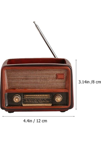 Retro Radyo Şekilli Çiçek Saksısı Sukulent Bitki Konteyneri Masa Kaktüs, B (Yurt Dışından)