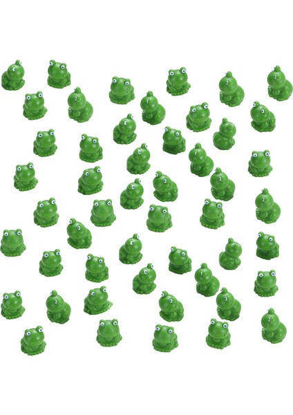 50 Adet Mini Kurbağa Bahçe Dekoru Yeşil Figürler Minyatür Ev Küçük Plastik Kurbağalar Peri (Yurt Dışından)