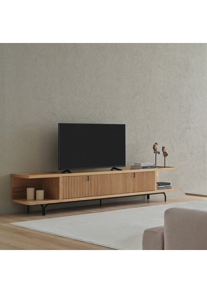 Enza Home Austin Tv Sehpası, 250X52,6 cm - Açık Meşe