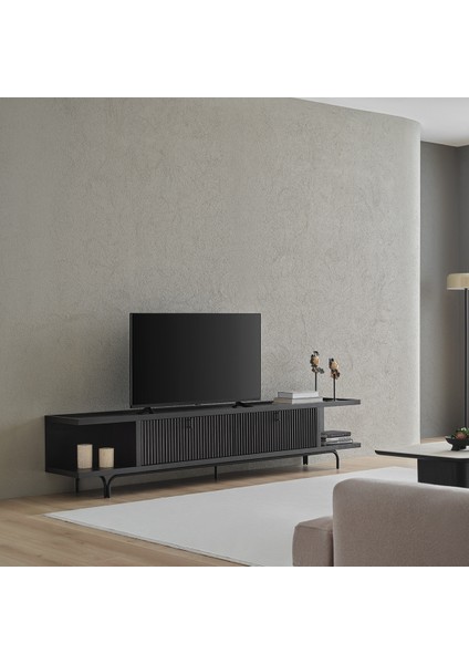 Enza Home Austin Tv Sehpası, 250X52,6 cm - Koyu Meşe