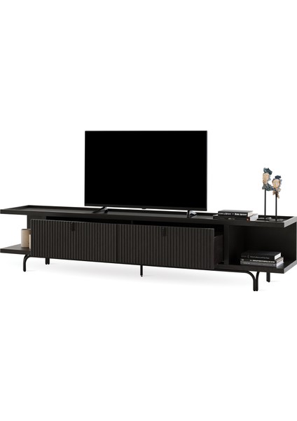 Enza Home Austin Tv Sehpası, 250X52,6 cm - Koyu Meşe