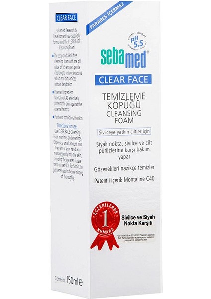 Clear Face Temizleme Köpüğü 150ML