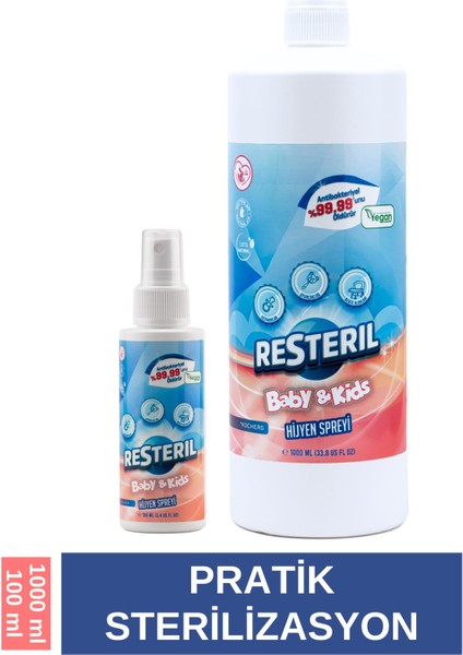 Çocuk Dezenfektan Puset Temizleyici Bebek ve Çocuk Odası Temizleyici Bebek Hijyen Spreyi Set