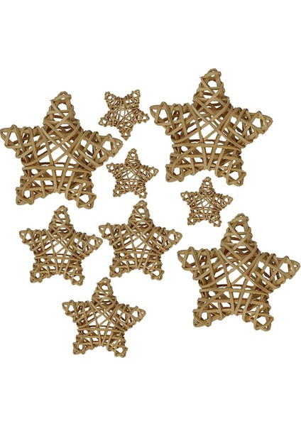 9 Doğal Rattan Hasır Düğün Partisi Süsü 3 Boyut (Yurt Dışından) indirimleri