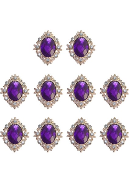 10 Kristal Şon Süslemeler Dekorasyonlar 30X25MM (Yurt Dışından)