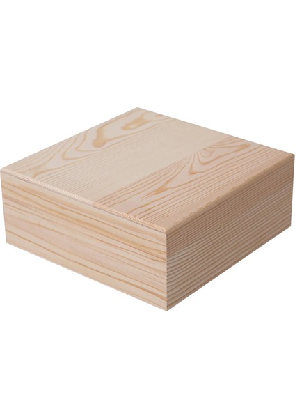 Ahşap Saklama Kutusu Kapaklı Hatıra Kutusu Konteyner Kare Organizatör Kutusu Dıy Hediye 20CMX20CMX8CM (Yurt Dışından) fiyatları