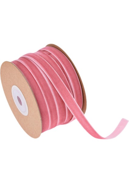 Hediye Paketleme Dekorasyonu Saç Fiyonkları Gelin Buketi Pembe Için 1cm Genişliğinde Kadife Kurdele (Yurt Dışından) modelleri