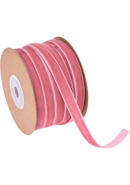 Hediye Paketleme Dekorasyonu Saç Fiyonkları Gelin Buketi Pembe Için 1cm Genişliğinde Kadife Kurdele (Yurt Dışından) fırsatları