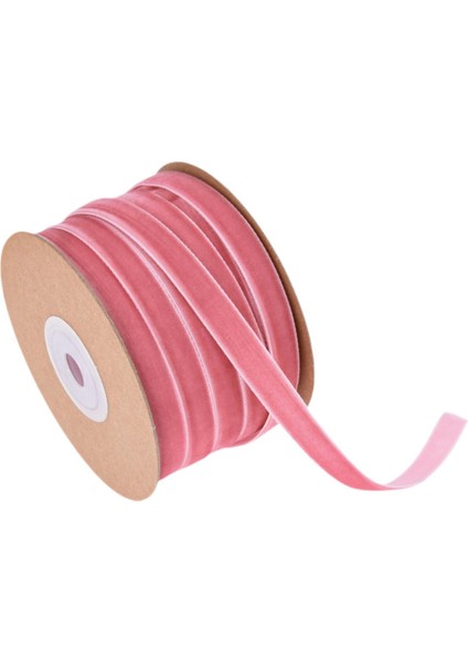 Hediye Paketleme Dekorasyonu Saç Fiyonkları Gelin Buketi Pembe Için 1cm Genişliğinde Kadife Kurdele (Yurt Dışından) indirimleri