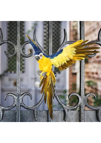 Kuş Tüyü Papağan Hayvanat Süs Heykelcik Ev Veranda Mavi Sarı Için (Yurt Dışından) modelleri