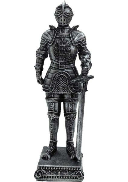 Ortaçağ Şövalye Heykeli Kapalı Reçine El Sanatları Vintage Sanat Koleksiyonu Hediyeler Reçine Argent (Yurt Dışından) indirimleri