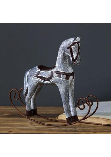 I Ahşap Sallanan At Süsleri Vintage Çalışma Gri (Yurt Dışından) fiyatları