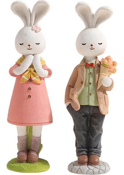 2 Paskalya Çift Tavşan Figürleri Oturma Odası Için Paskalya Dekoru A (Yurt Dışından) fiyatları