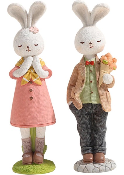 2 Paskalya Çift Tavşan Figürleri Oturma Odası Için Paskalya Dekoru A (Yurt Dışından) modelleri
