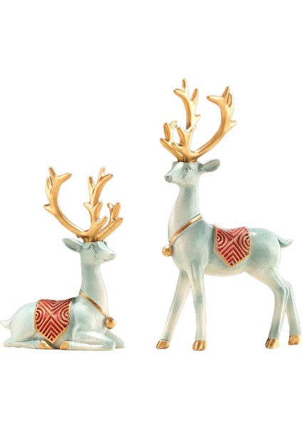 2 Geyik Figürleri Dekor Masaüstü Noel Partisi Cadılar I Mavi Için (Yurt Dışından) fiyatları