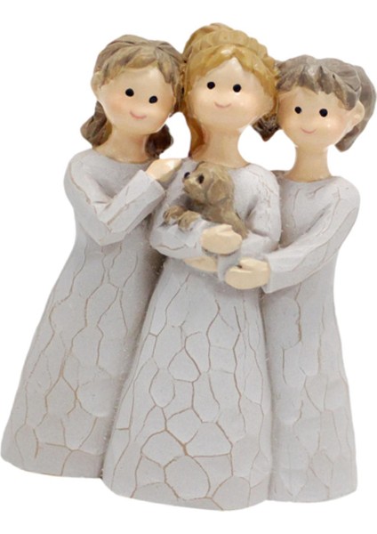 Melek Kızkardeşler Heykelcik Reçine Arkadaşlar Heykeli Iç Mekan Balkon Rafı Için (Yurt Dışından) modelleri