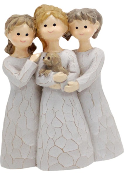 Melek Kızkardeşler Heykelcik Reçine Arkadaşlar Heykeli Iç Mekan Balkon Rafı Için (Yurt Dışından) indirimleri