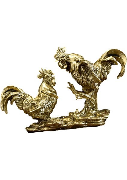 Tavuk Heykelcik El Sanatları Reçine Heykeli Partisi Ev Dekorasyonları Için B (Yurt Dışından)