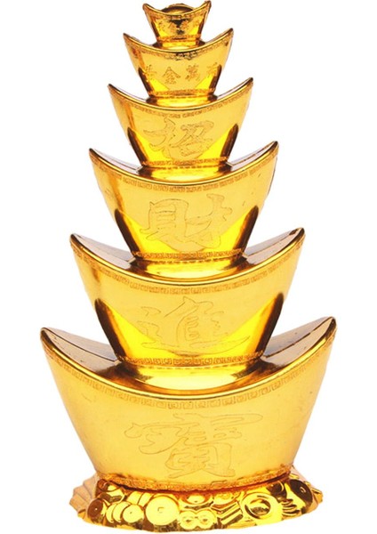 Heykel 2024 Yıl Dekor Fortune Heykelcik Oturma Odası Için 6 Katlı Külçeler (Yurt Dışından)