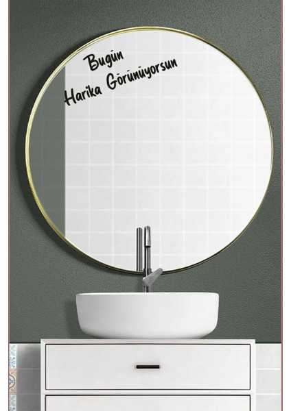 Dekoratif Ayna Sticker Bugün Harika Görünüyorsun Yazısı Motivasyon Cam Sticker fiyatları