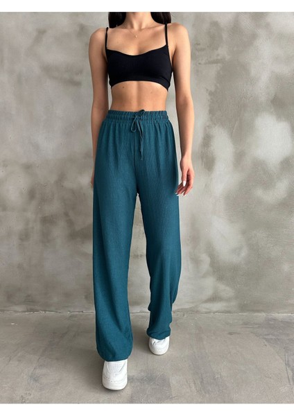 Kadın Beli Lastikli Palazzo Pantolon modelleri