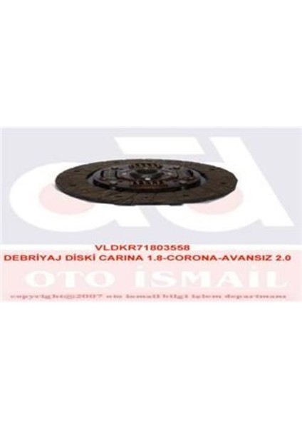 803558 Debriyaj Diski Balatası Carina Corona Avensis 2.0 3sfe TY30 3125033011