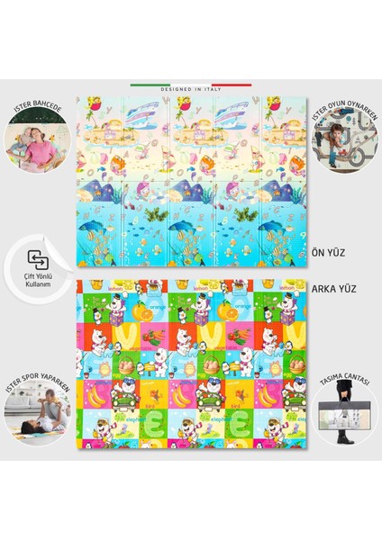 Mare Katlanabilir Oyun Matı Oyun Halısı 150X200X1 cm XFD114 Mare