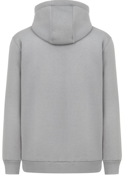 My Sport 5017 Erkek Yumuşacık Kapüşonlu Organik Pamuk Kanguru Cepli Açık Gri Sweatshirt fiyatları