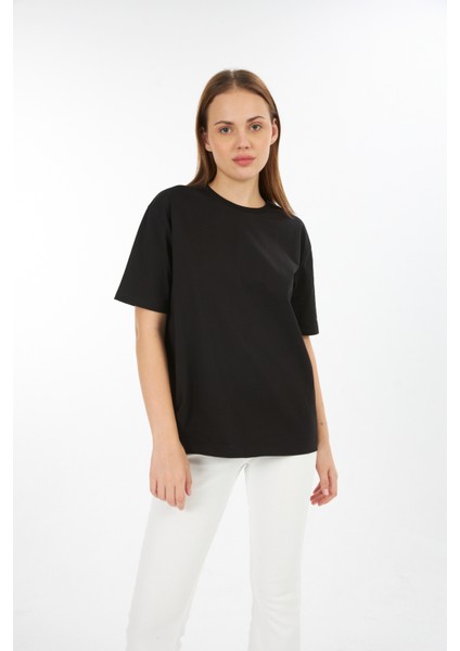 Kadın/oversize Basic/ Yuvarlak Yaka /kısa Kol /%100 Cotton Penye Süprem T-Shirt