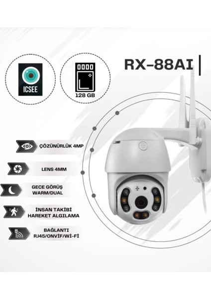 RX-88AI 4mp Wi-Fi Kamera