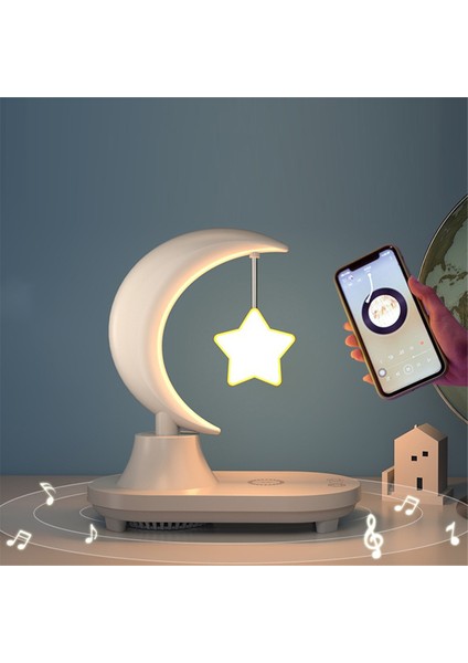 Bluetooth Hoparlör LED Başucu Atmosfer Lambası Cep Telefonu Kablosuz Şarj Akıllı Hediye Sevgililer Günü, Kuşlar (Yurt Dışından)