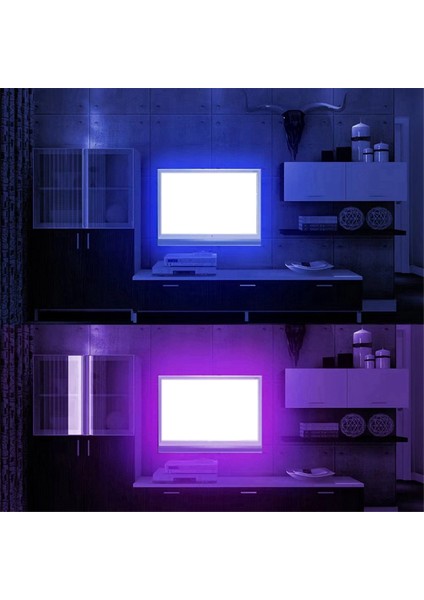 LED Işık Şeridi 5V 5050RGB 30 Işık Yumuşak Tv Arkaplan Düşük Voltaj Renkli Dekoratif Işık, B (Yurt Dışından) indirimleri