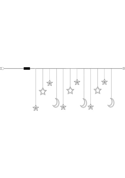 Noel Ayı Yıldız Pencere Peri Işıkları USB ve Pil ile Çalışan Işık Iç Mekan Çocuk ve Yatak Odası Çok Renkli (Yurt Dışından)